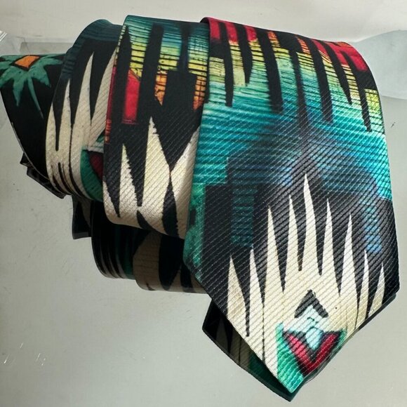 Tribal Aztec Tie Cowboy Designer Menswear Necktie Wigwam Western Southwestern - Picture 7 of 8
